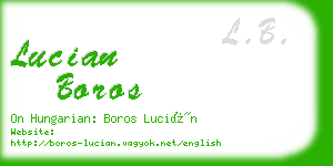 lucian boros business card